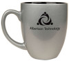 Silver Bistro Style 16 oz Coffee Mug Engraves Black