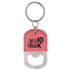 Pink Oval Bottle Opener Keychain with Custom Laser Engraving