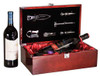 Engraved Rosewood Piano Finish Double-Bottle Wine Box