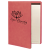 Pink Leatherette Small Portfolio with Custom Laser Engraving