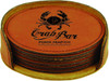 Rawhide Round Leatherette Coaster Set with Custom Laser Engraving