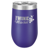 Purple 16 oz double walled, vacuum insulated stainless steel stemless wine tumbler