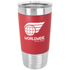 20 oz Stainless Steel Tumbler with Laserable Silicone Grip - Red