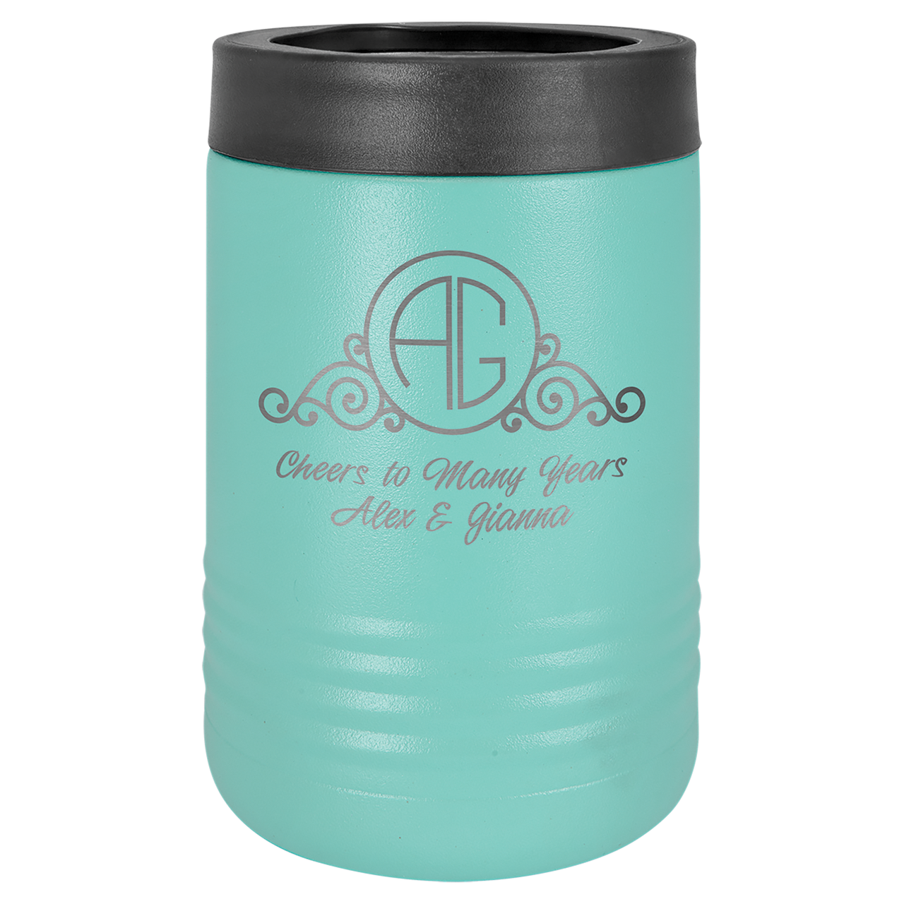 Stainless Steel Beverage Holder Teal Engraved Gifts by Mile High Laser Engraving