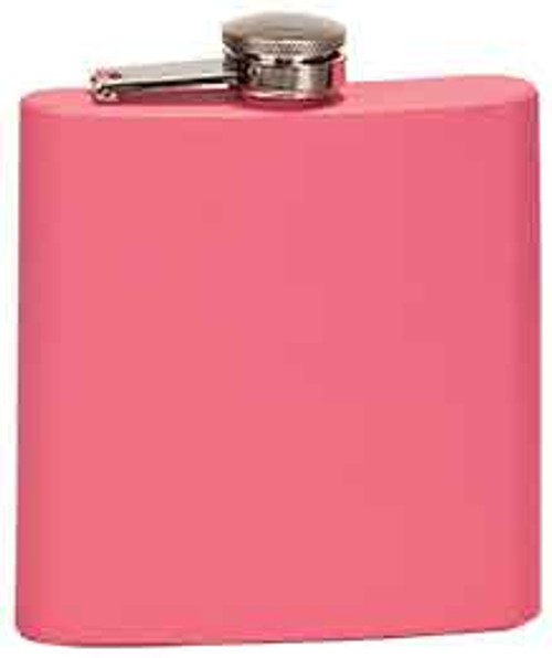 6 oz. Matte Pink Stainless Steel Flask