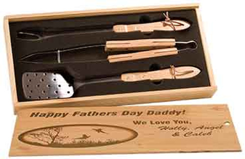 You Name It! 4-Piece Personalized BBQ Utensil Set