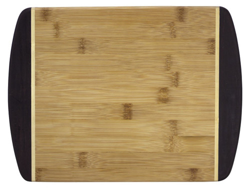 Engraved Dark Two-Tone Bamboo Cutting Board 12"