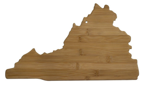 Virginia Shaped Bamboo Cutting Board 16.5"