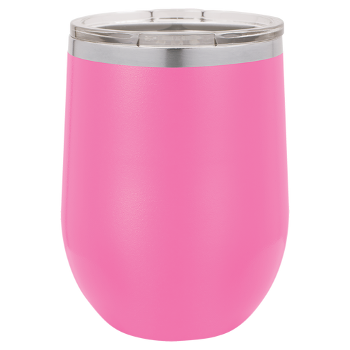 Stainless Steel Wine Tumbler 12 oz Pink