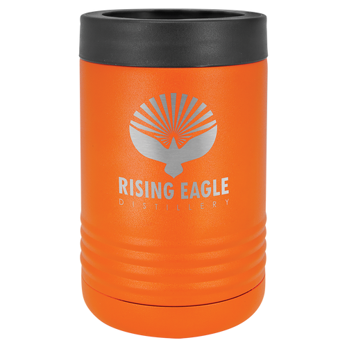 Insulated, Beverage Holder, Stainless Steel, double-walled, 12 ounce, 16 ounce, screw on lid, Orange