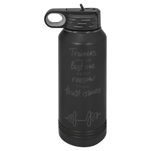 32 oz. Black/Ghost Black ION-Plated Water Bottle - Engraved Gifts by ...