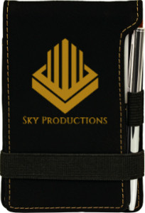 Mini Notepad Black with Gold Personalized Engraving Included Motorcycle