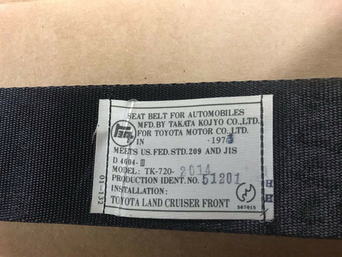 40 Series, FJ40 Front Shoulder 3 Point Seat Belts