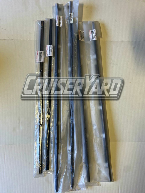 New OEM Toyota Land Cruiser LX450 Complete Set of Window Belt Moulding 6 pc Kit