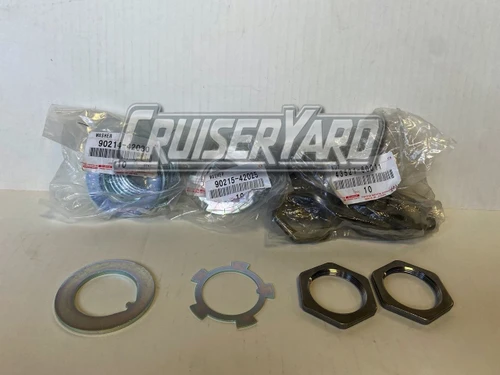 New Toyota Land Cruiser OEM Front Axle Kit Adjusting Lock Nut Star Claw Washer