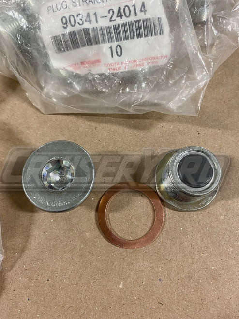 New Toyota Land Cruiser URJ200 OEM Front Diff Drain Plug Kit 90341-24014