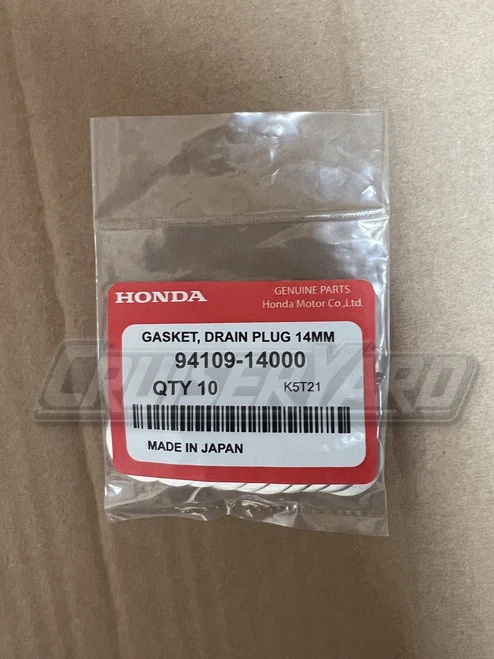 New Genuine Pack of 10 Honda 14MM PCV Drain Plug Gasket Washer 94109-14000