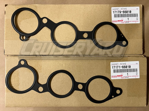 New Set of 2 OEM Toyota Land Cruiser 1FZ Intake Plenum Gasket Kit