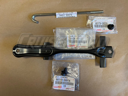 New OEM Toyota Land Cruiser UZJ100 LX470 Battery Hold Down Kit
