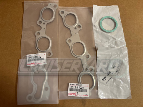 New Toyota Land Cruiser FZJ80 Ishino Set of 2 Exhaust Pipe Gaskets