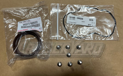 New Toyota Land Cruiser OEM 1FZ FZJ80 Crankshaft Seal Oil Pump Gasket Kit