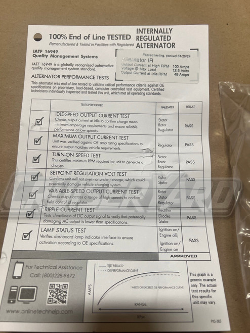 New Toyota Land Cruiser OE+ UZJ100 Alternator 27060-50260 Lifetime Warranty