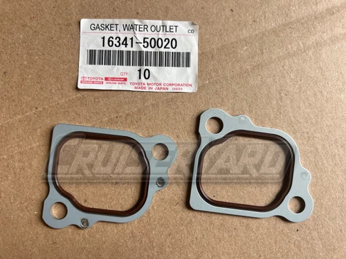 New Set of 2 OEM Toyota Land Cruiser 2UZ Water Outlet Gasket 16341-50020