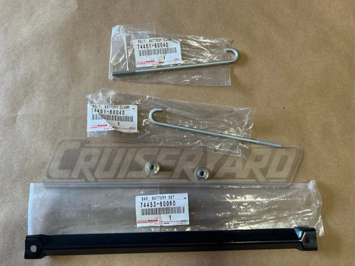 New Toyota Land Cruiser FJ80 FZJ80 LX450 OEM Battery Tie Down Kit