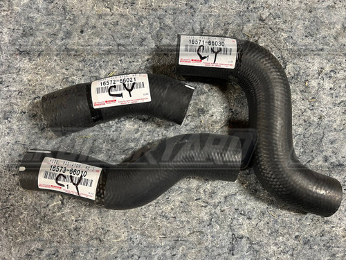 New Toyota Land Cruiser FZJ80 Set of 3 OEM Radiator Hose Kit LX450 1FZ