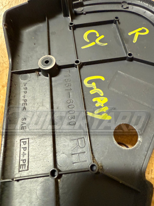 Toyota Land Cruiser FZJ80 Gray Inner RIght Front Seat Cushion Shield 71861-60030-B0