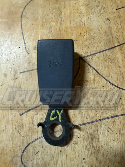 Toyota Land Cruiser FZJ80 Right Front Gray Seat Belt Receiver 73230-60200-B0