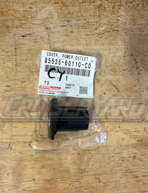 New Toyota Land Cruiser 200 Series OEM Black Power Outlet Cover 85535-60110-C0