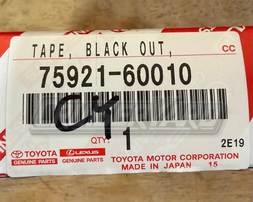 New Lexus GX470 OEM Black Out Tape No.1 RH 75921-60010
