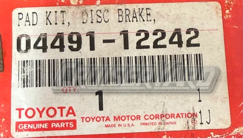 New NOS Toyota Corolla Tercel Front Brake Pad Set 04491-12242