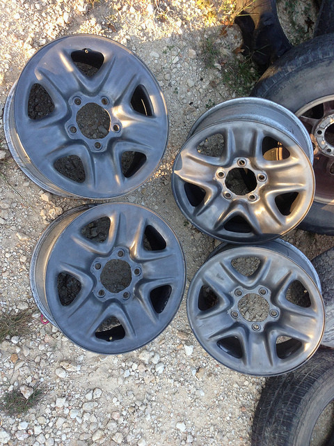 Set of 4 OEM Toyota Tundra 18x8 Steel Wheels Painted Graphite Mica