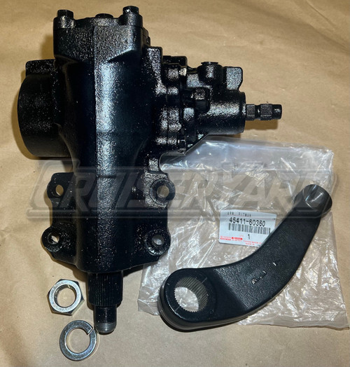 New Rebuilt Toyota Land Cruiser FJ80 FZJ80 Steering Gearbox with 105-Series Sector Shaft & Pitman Arm