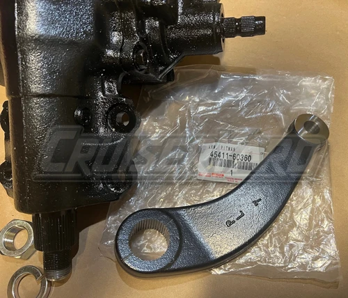 New Rebuilt Toyota Land Cruiser FJ80 FZJ80 Steering Gearbox with 105-Series Sector Shaft & Pitman Arm