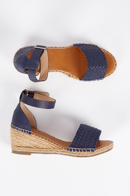 denim low wedges