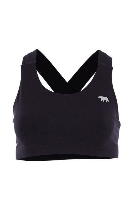 Puma, Intimates & Sleepwear, Puma Sz Xl Black Ribbed Longline Sports Bra  Crop Top Strappy Back Seamless