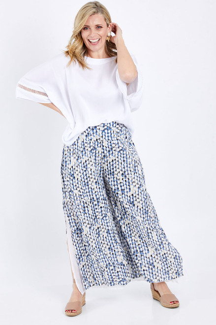 Cotton Crinkle Layer Pant | Portobello 