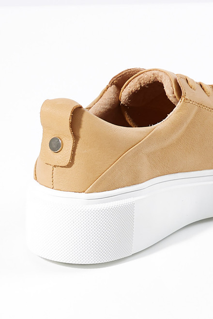 platform sneakers tan