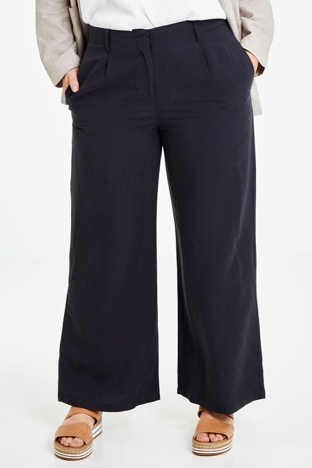 HONOUR LINEN PANTS - NAVY