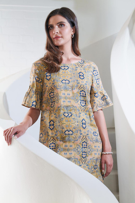 Foil linen dress best sale