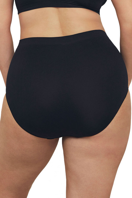 Ambra Women's Smooth Lines Full Brief 2 Pack Black