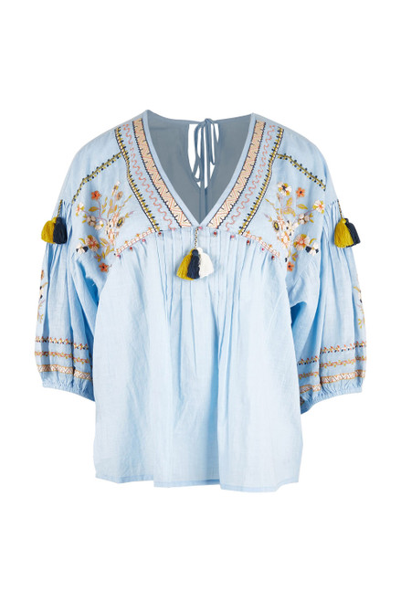 In Love With Life Cotton Blouse, boho bird
