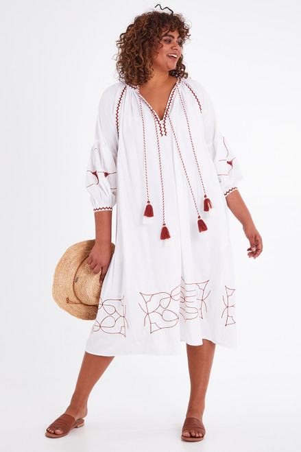 State of Grace Embroidered Blouse, boho bird