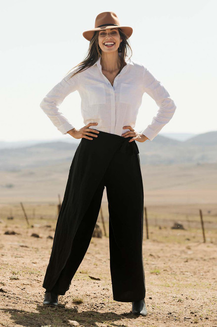 Ponte Pants Tencel - Flared Leg (L only) - Natural Clothing Company