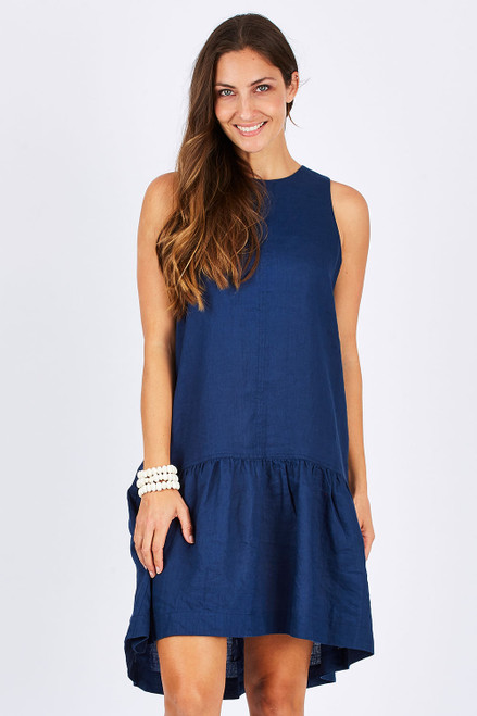 Linen Drop Waist Dress | JAG 