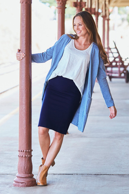 Knee-length Pencil Skirt