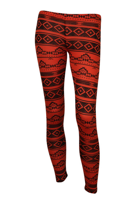 Aztec Print Fleece Lined Leggings - Black - Small/Medium - Walmart.com